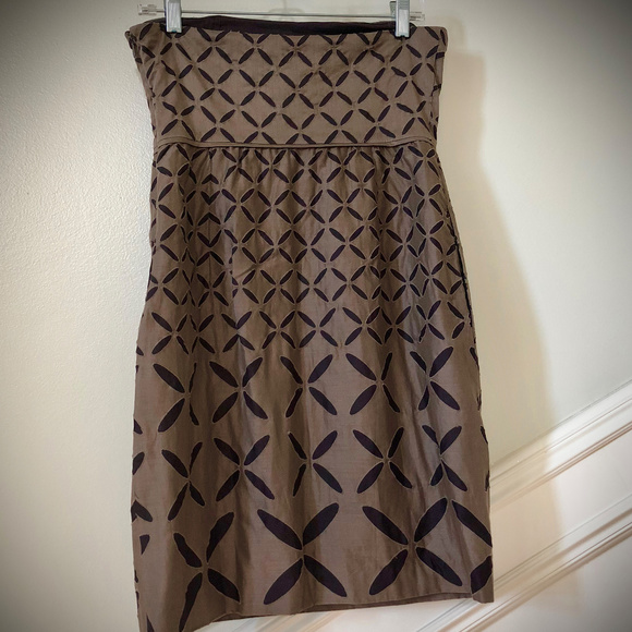 J. Crew "Ginny" Brown Strapless Eyelet Dress - Picture 4 of 8